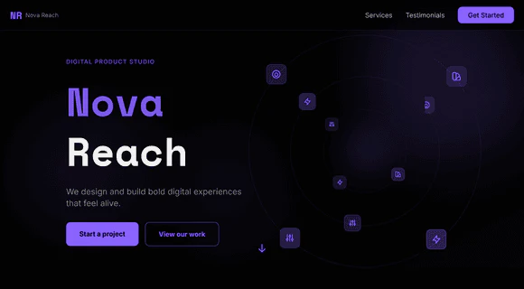 B12 Io modern website feature overview