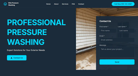 B12 Io use case for pressure washing website