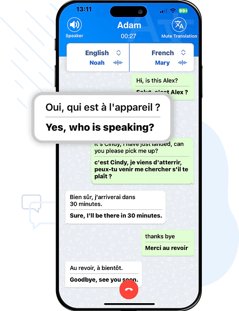 Babelphoneai real-time transcription feature
