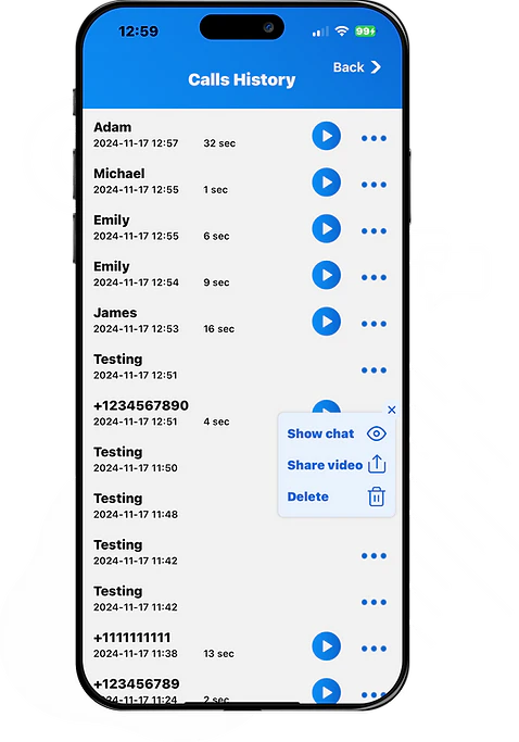 Babelphoneai call history and recordings feature