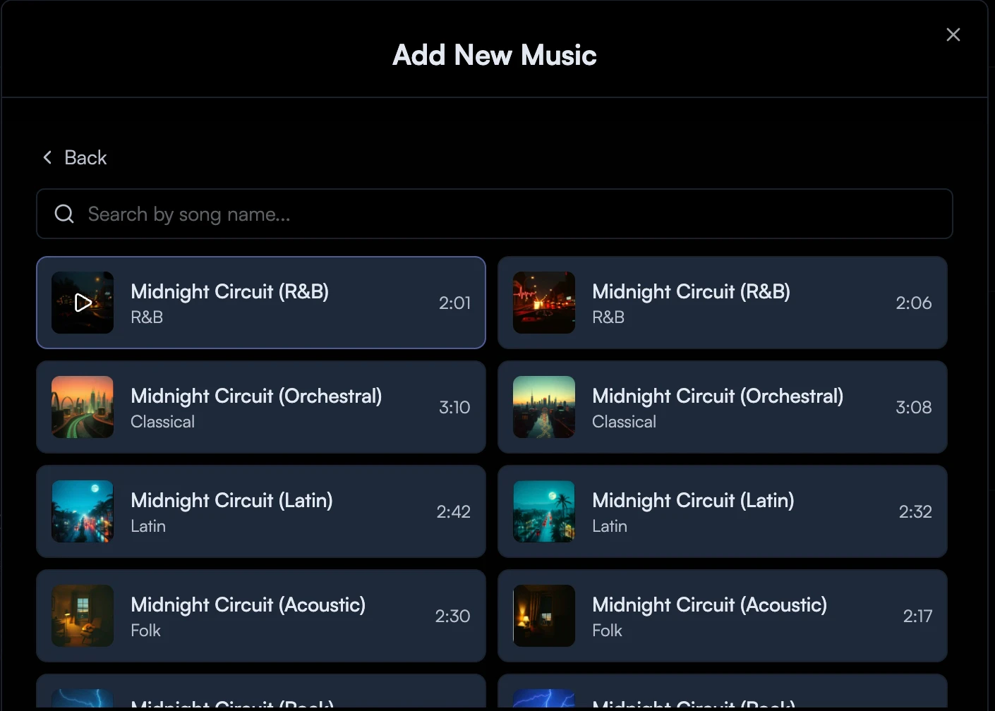 Beatmvai usage step screenshot