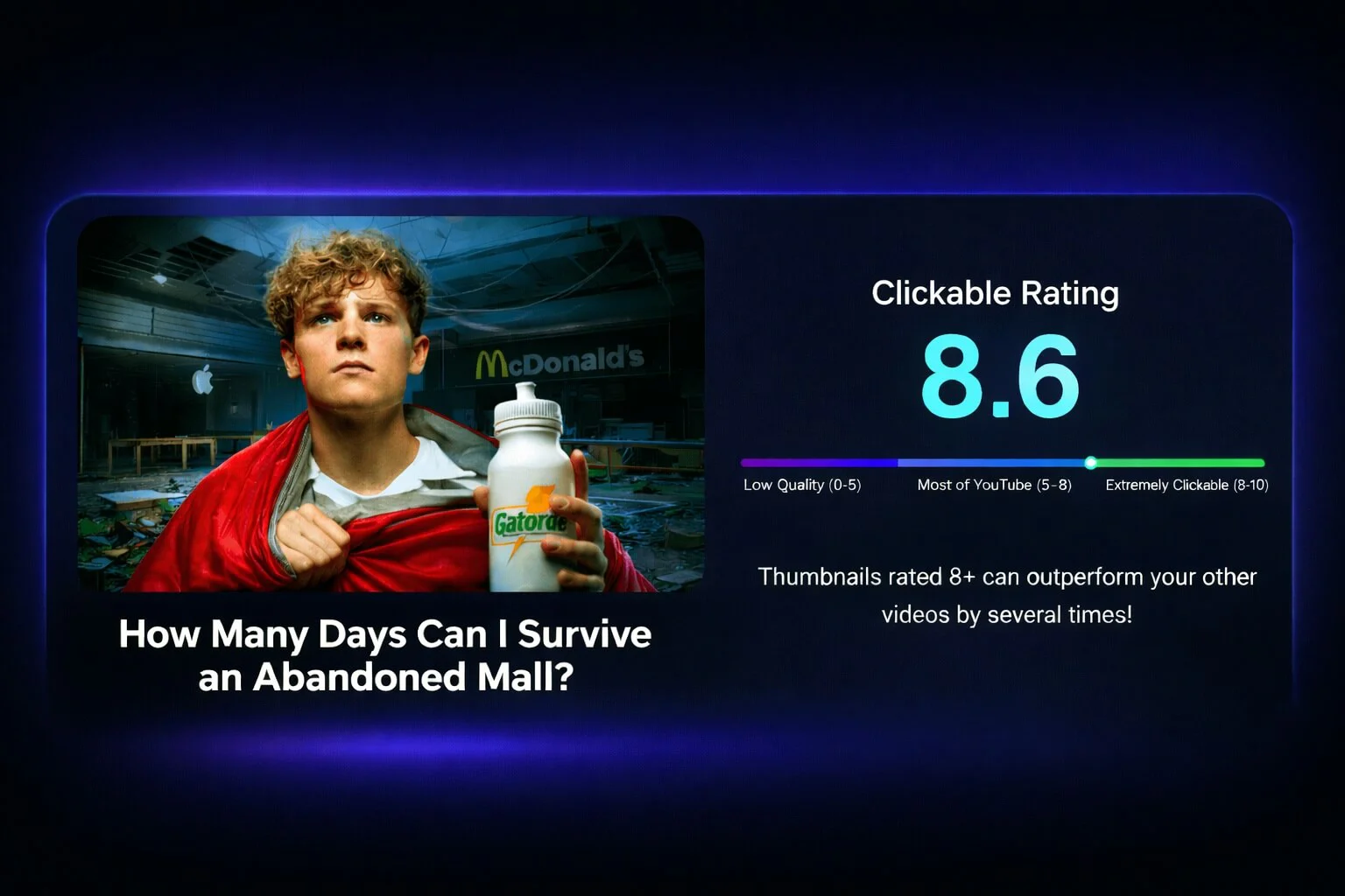 BerryViral thumbnail clickability score example