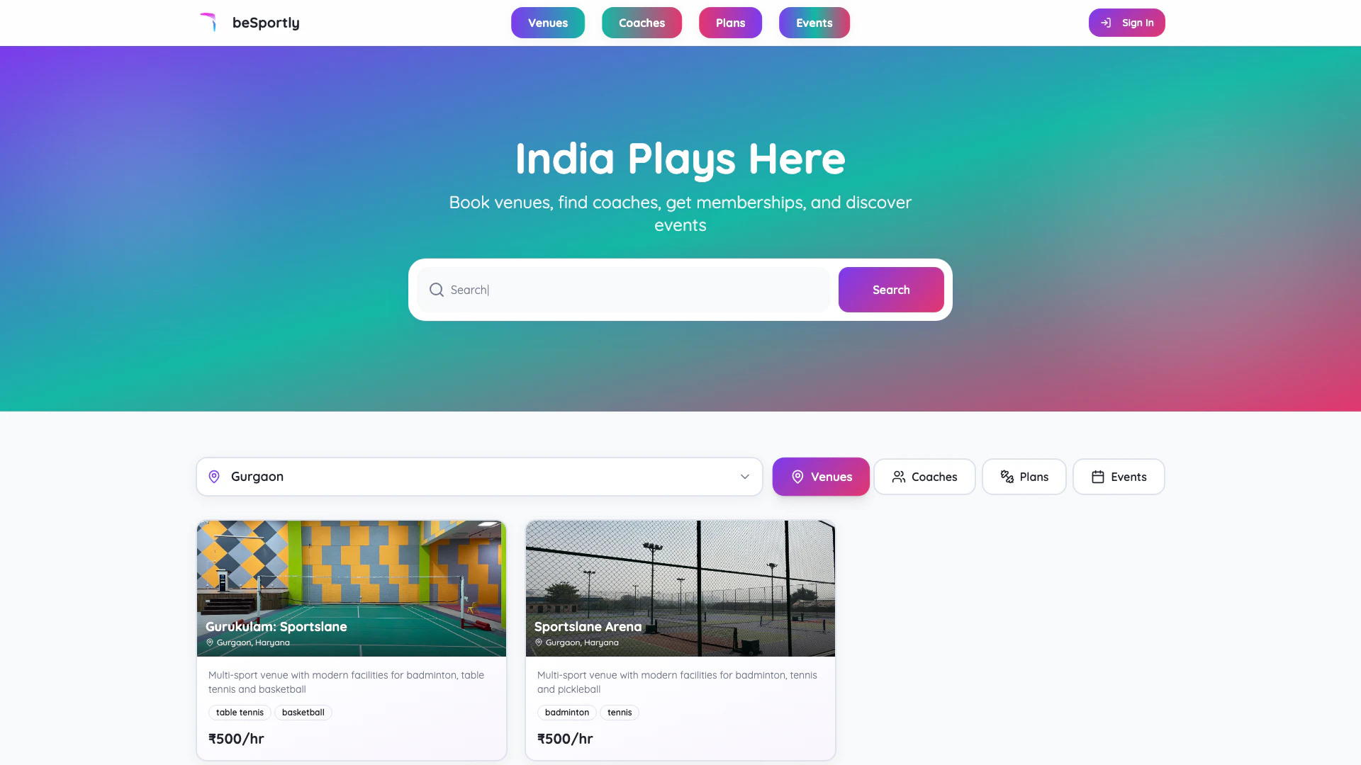 Besportly screenshot