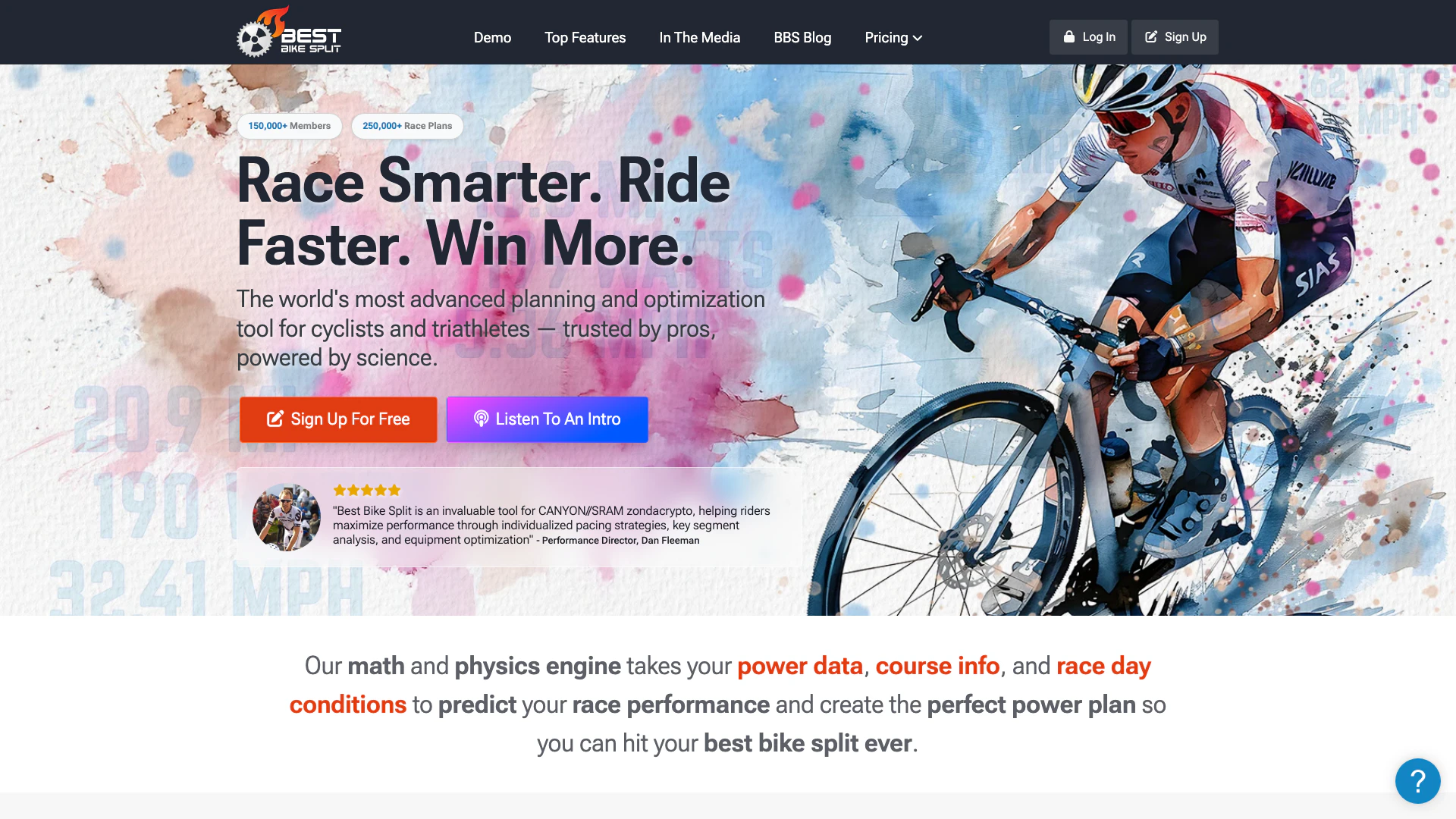 Bestbikesplit screenshot