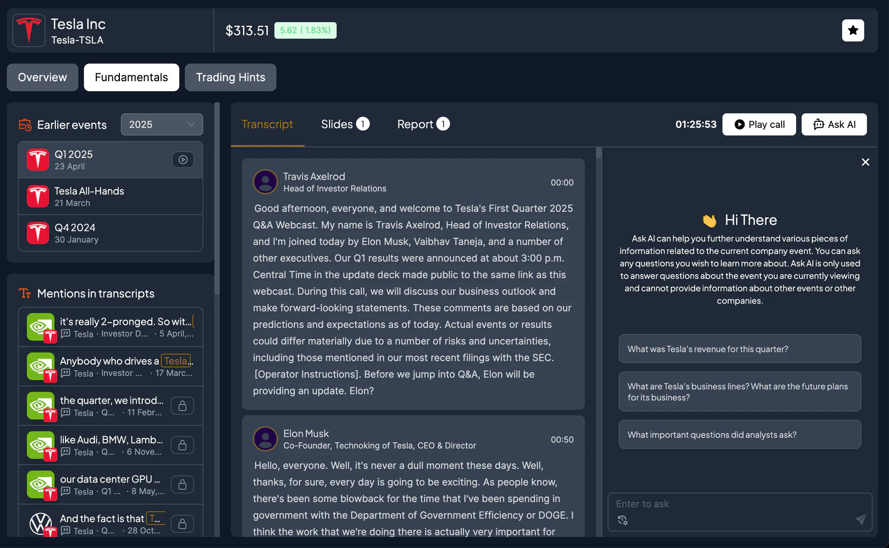 BestStock AI corporate financial intelligence demonstration