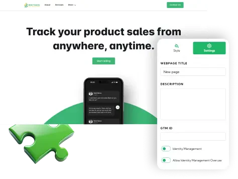 Biglypage data management interface