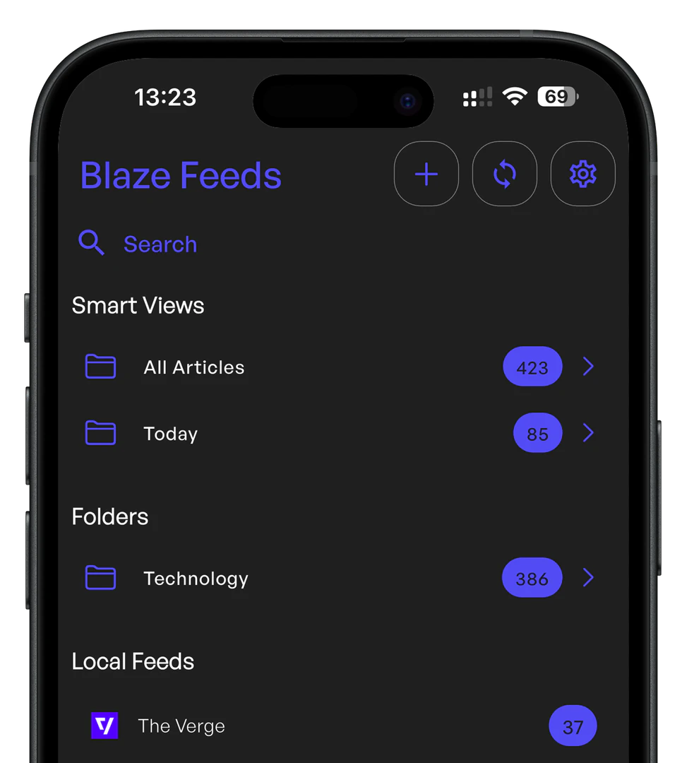 Blaze Feeds product interface overview