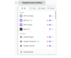 Bluegpt multi-model usage interface