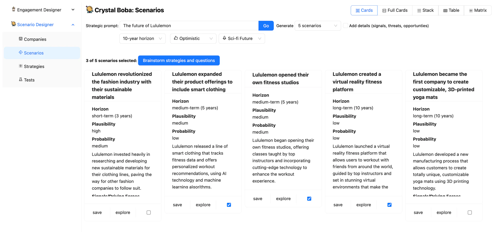 Boba Ai strategies feature demonstration
