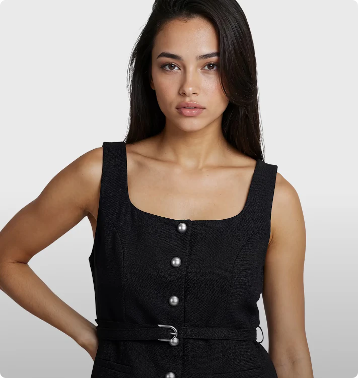 Botika showcasing feature of AI-generated fashion model