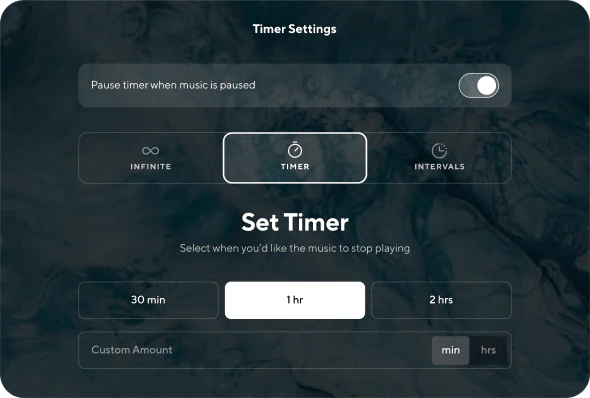 Brain.fm timer setting workflow