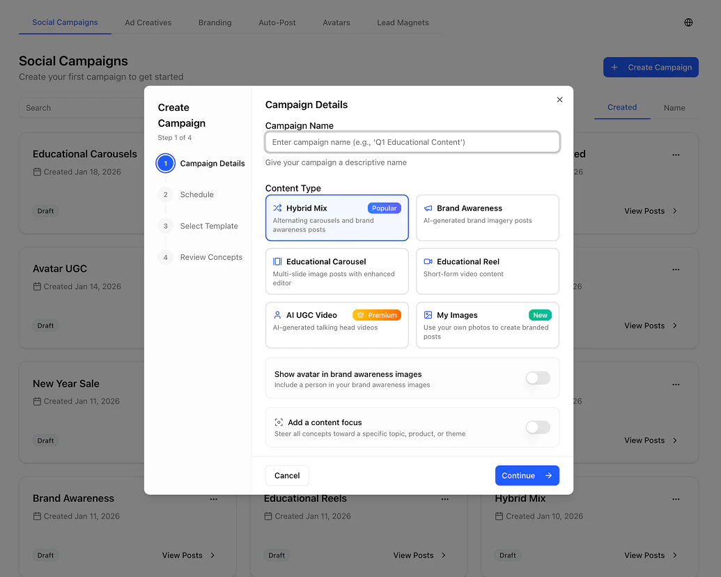 Brandblastai product interface overview