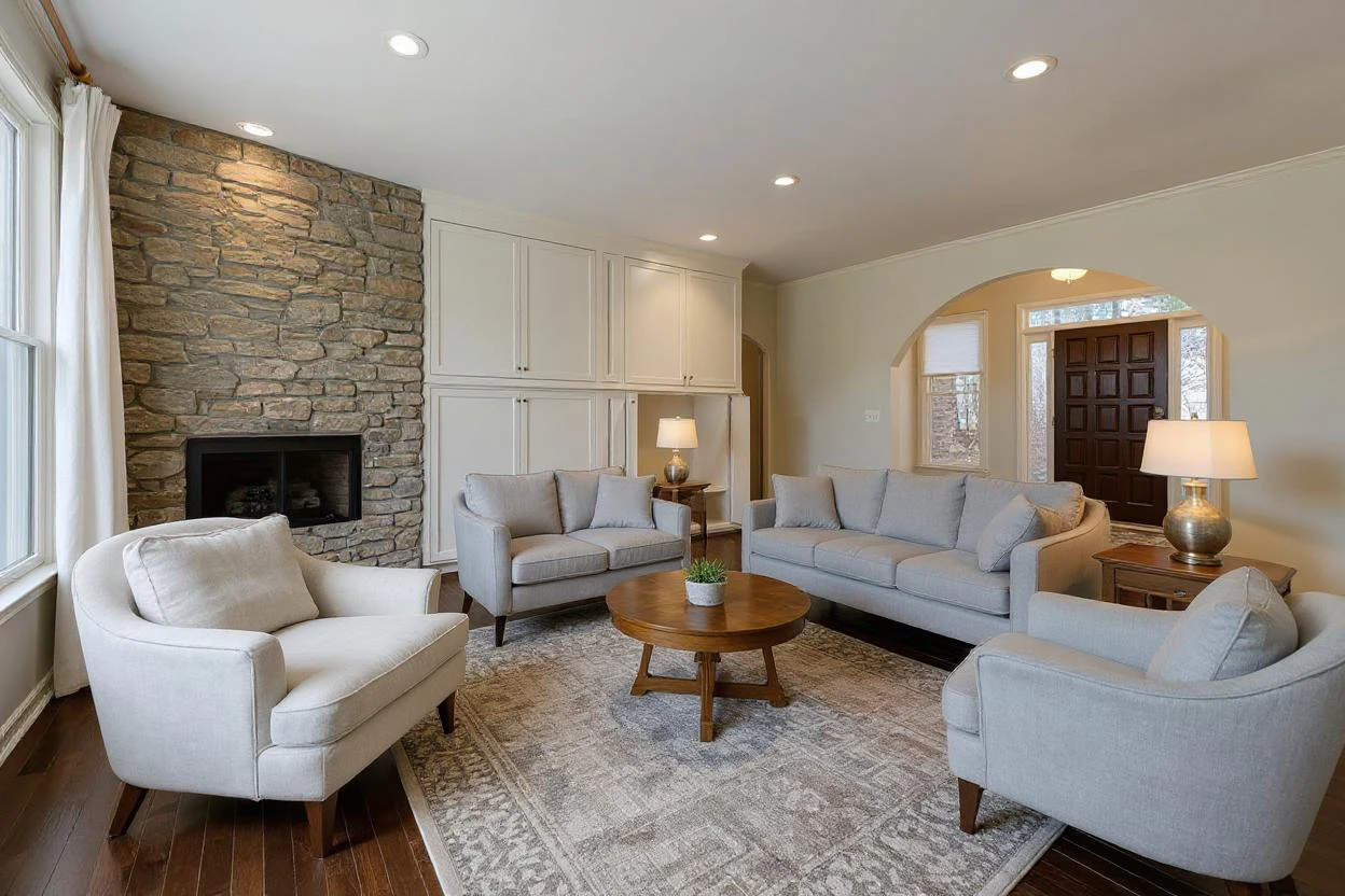 BrightShot virtual staging result for real estate