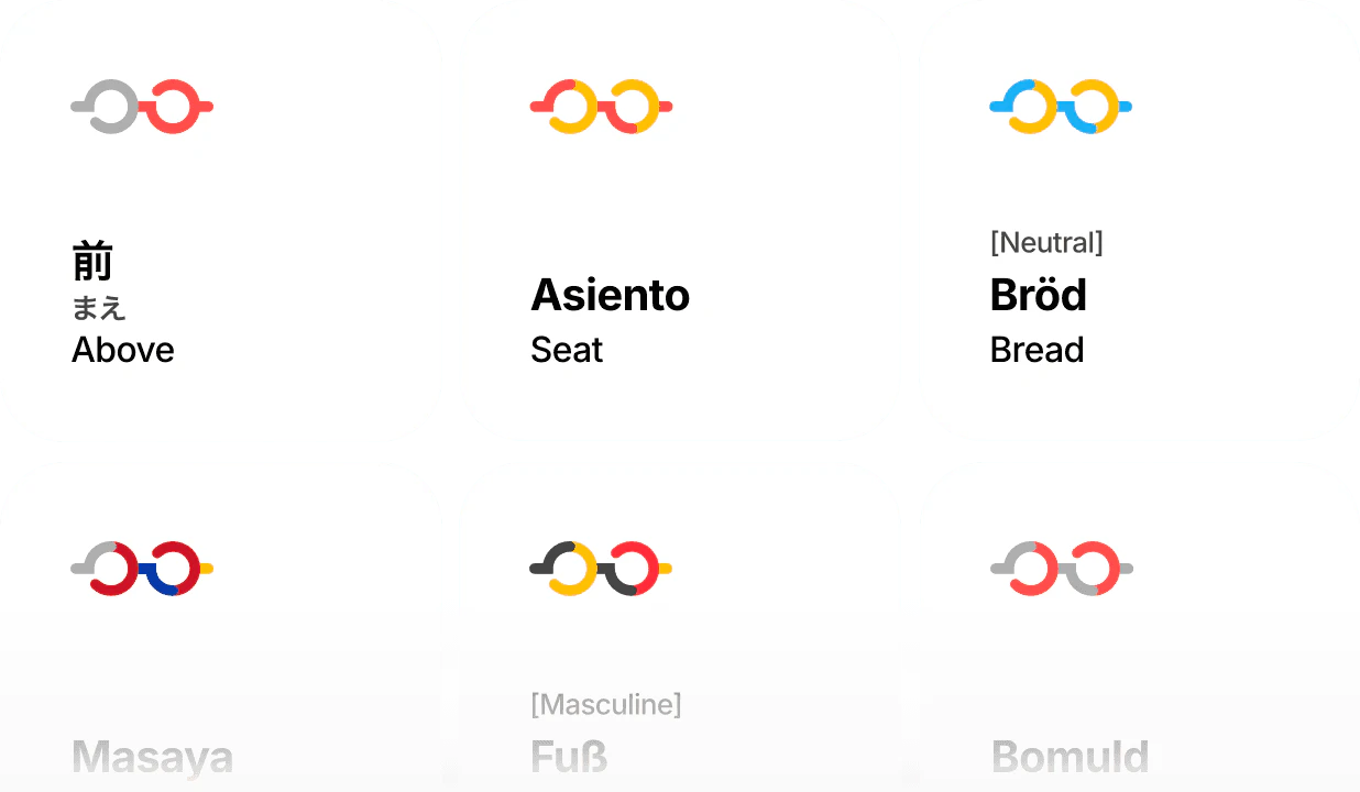 Brillapp language selection interface