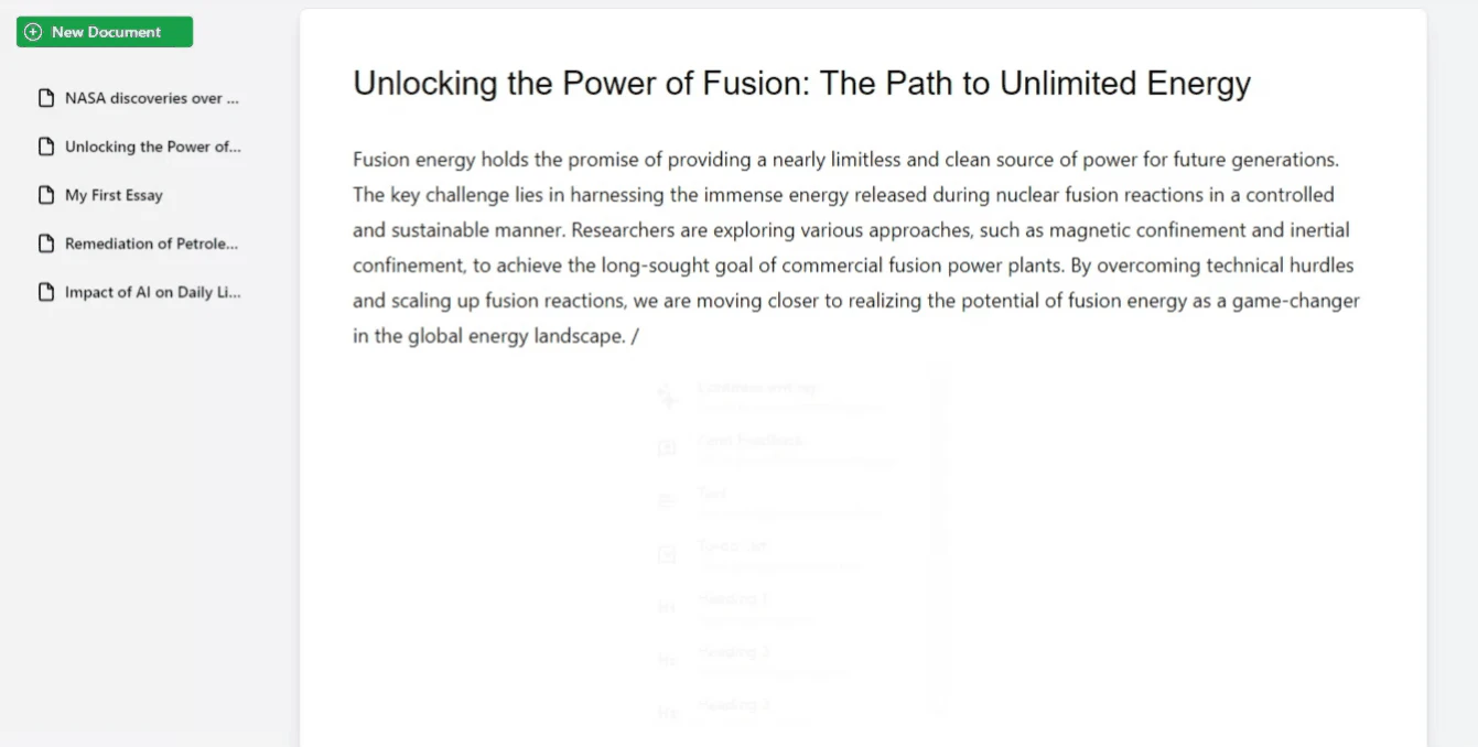 Briskwrite feature demonstration