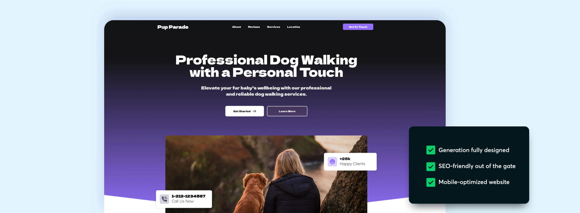 Brizy AI website builder step 2: AI generates your website