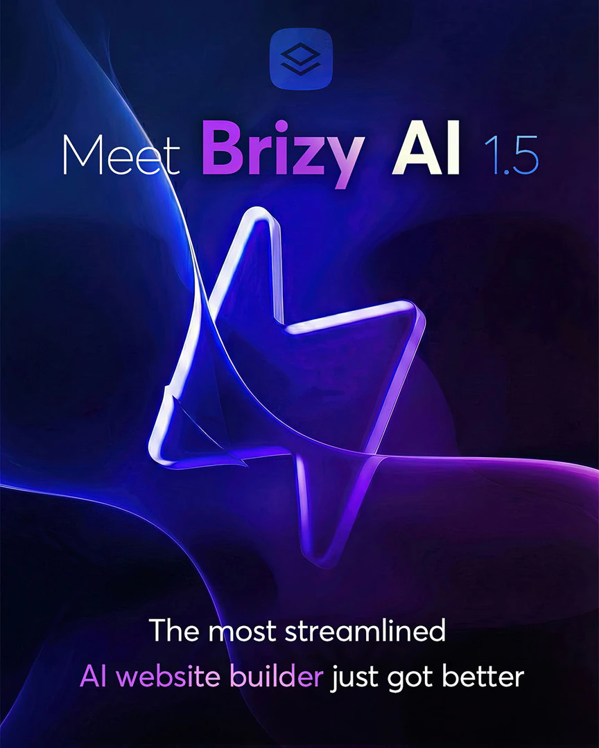 Brizy AI website builder interface