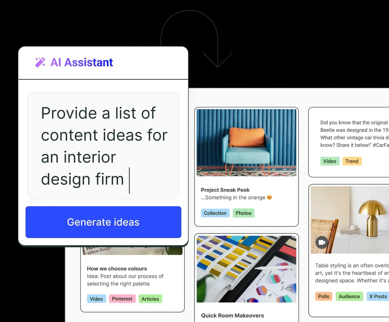 Buffer AI Assistant content repurposing demonstration