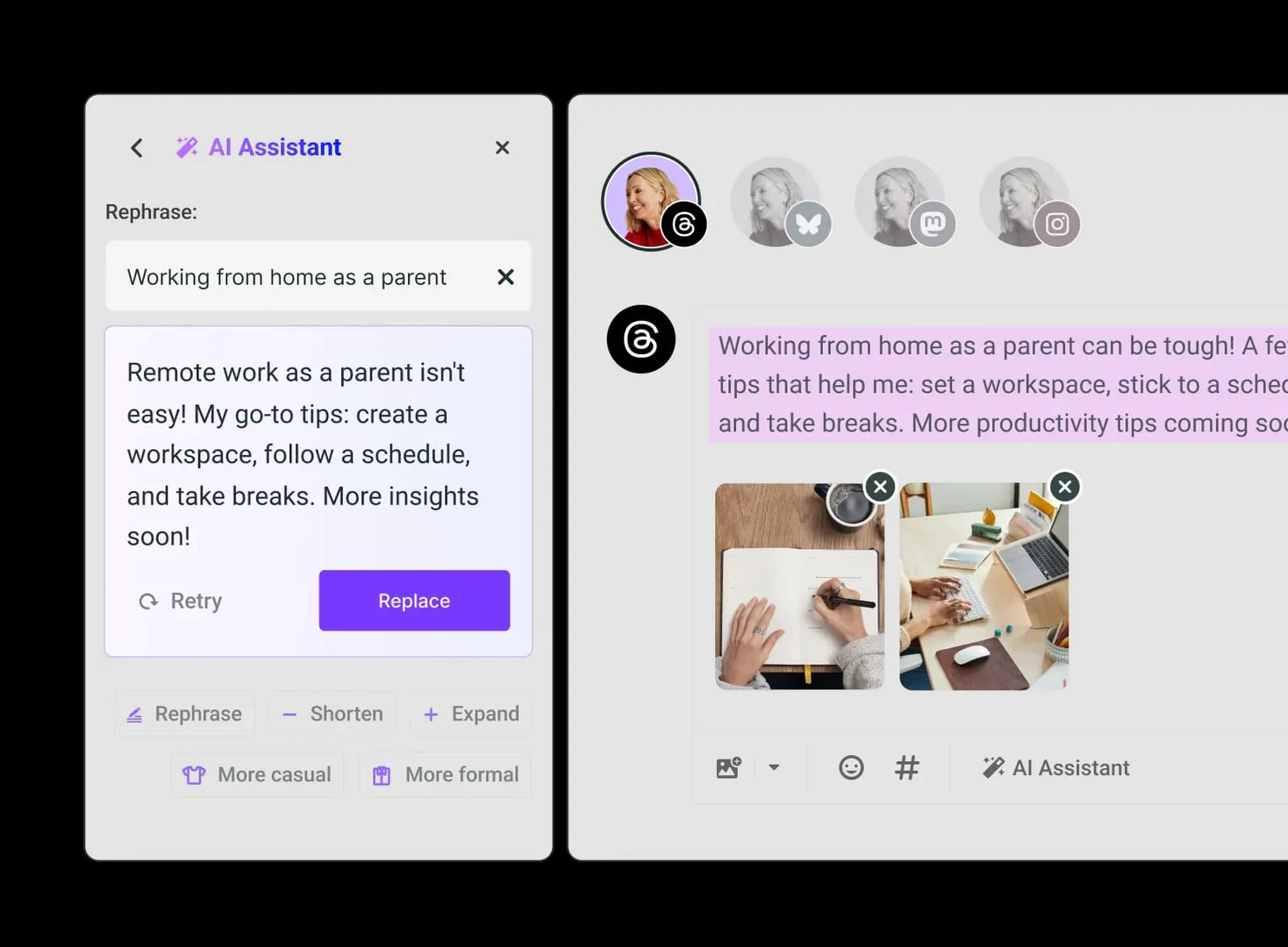 Buffer AI Assistant overview for social media content creation