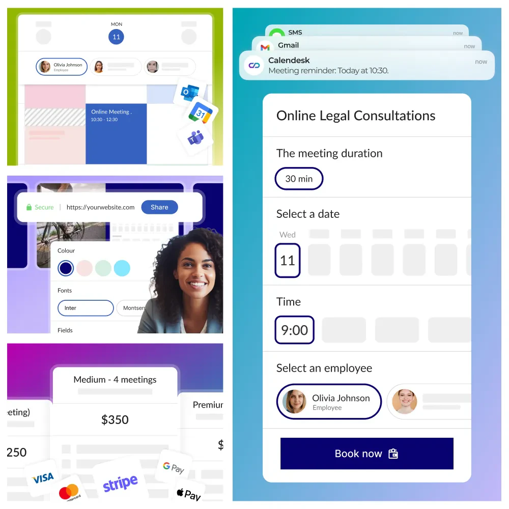Calendesk online booking system for legal professionals