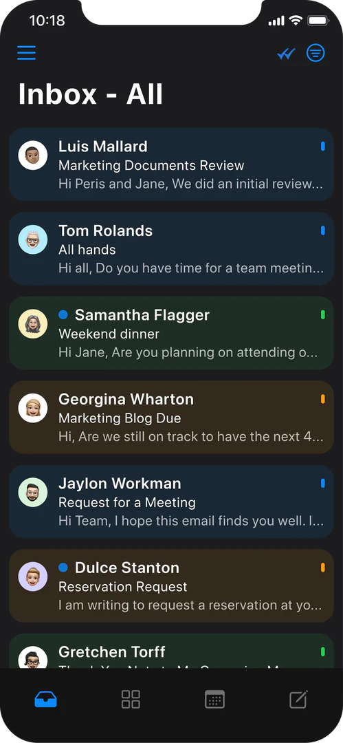 Canary Mail features demonstration