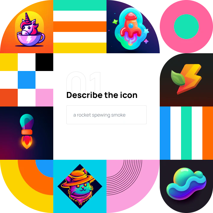 CandyIcons product interface showing AI-generated app icons