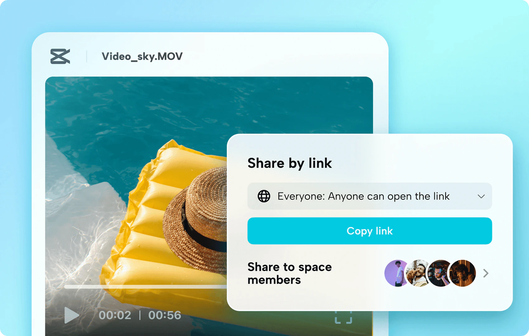 CapCut team collaboration example
