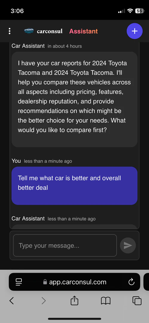 CarConsul total cost analysis feature demonstration