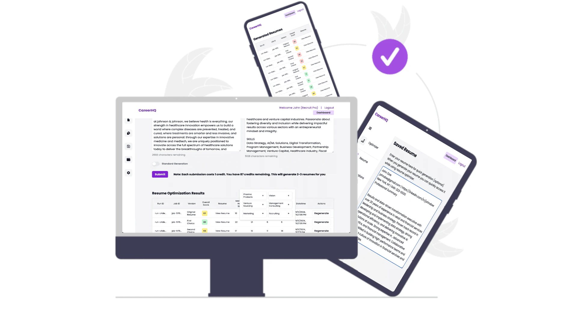 Careerhq product overview and interface