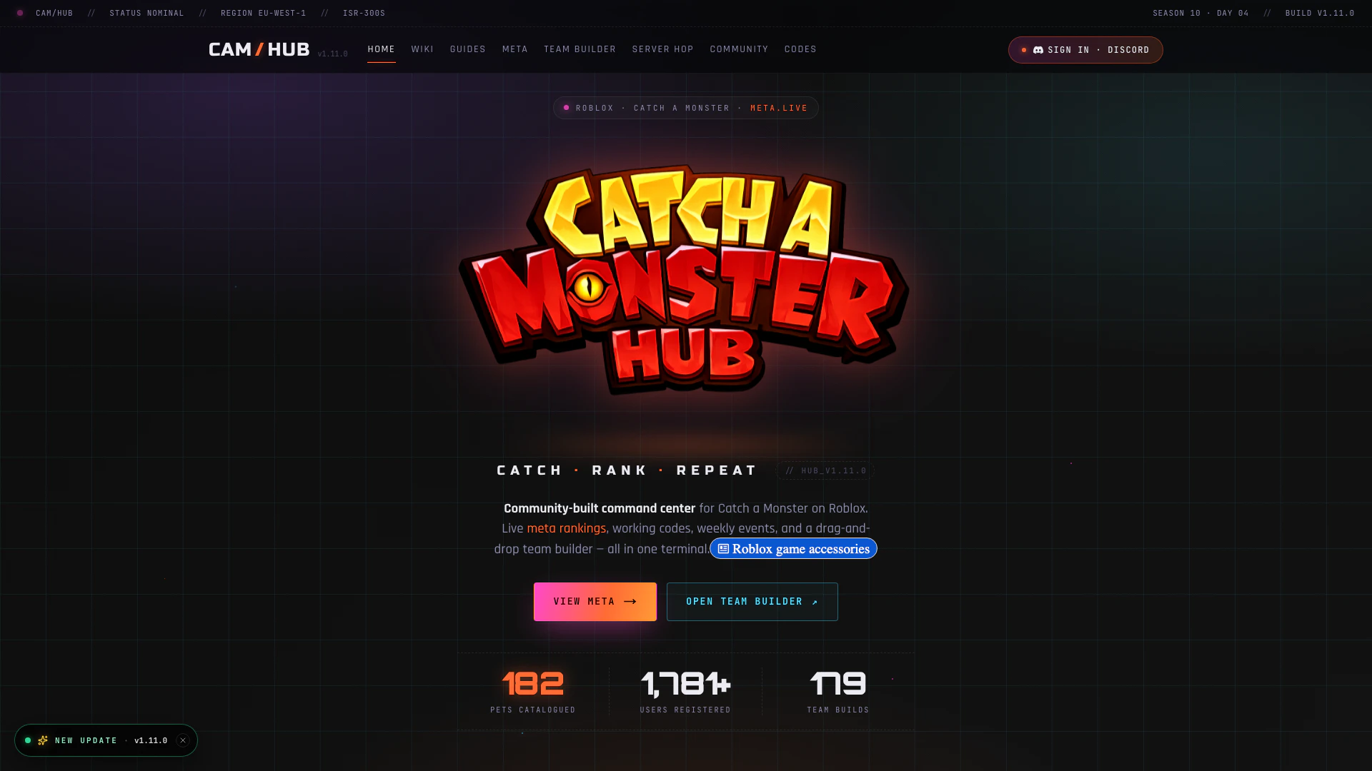 Catchamonsterhub screenshot