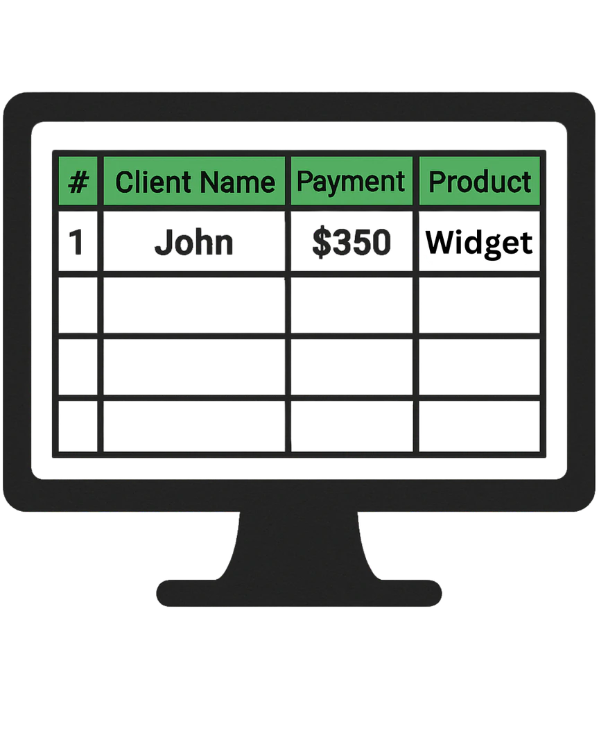 Chat2Sheet Google Sheets integration screenshot