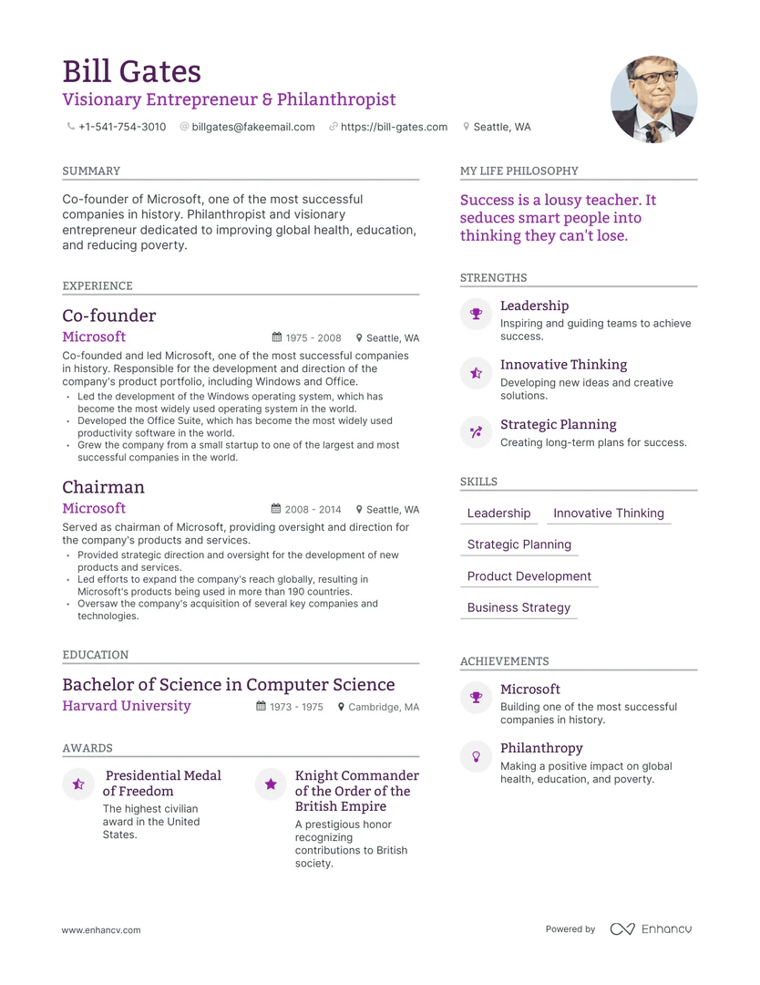 ChatGPT Famous Resumes user scenario image