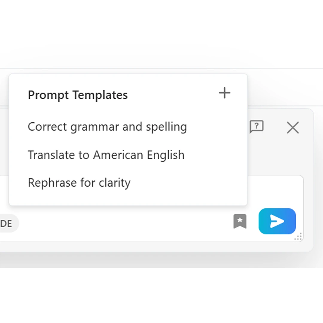 Chatgpt Writer prompt templates feature