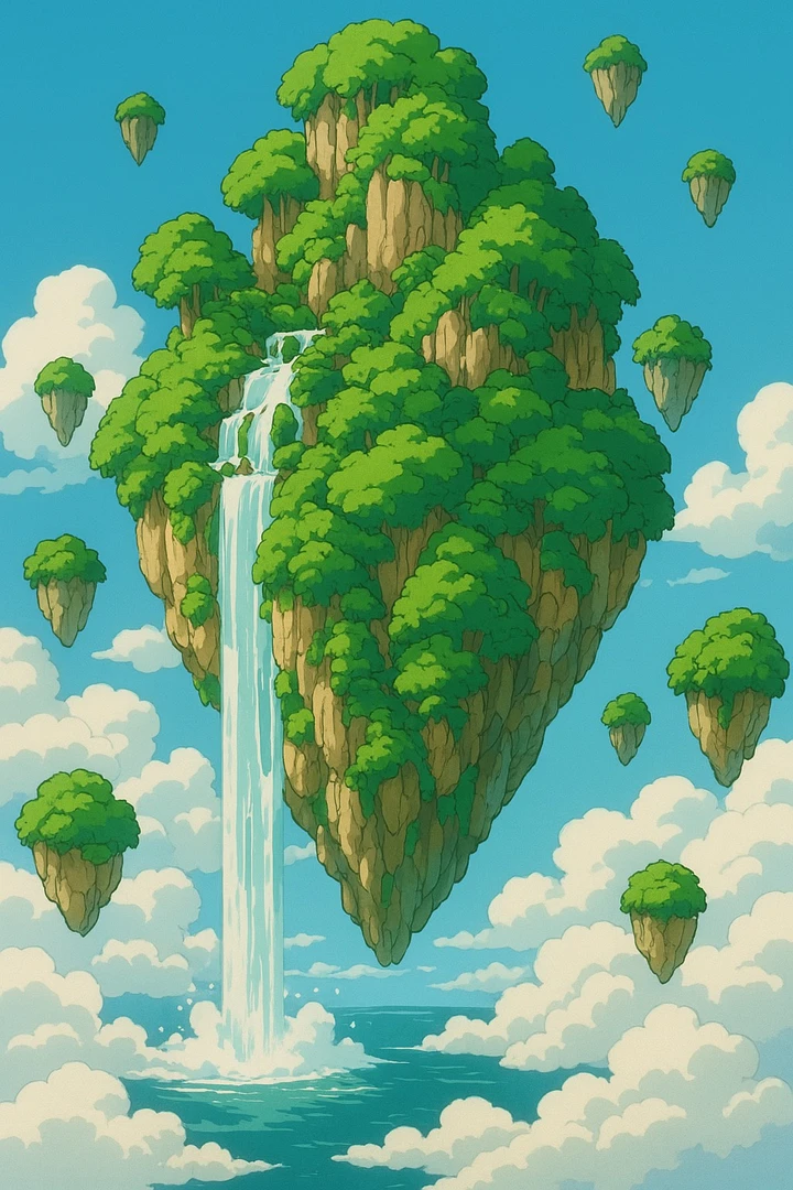 High-quality AI-generated waterfall image using Chatimgai