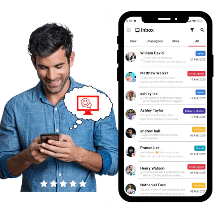 ChatMaxima mobile app for managing conversations