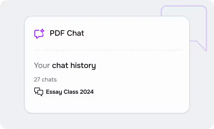 ChatPDF chat history interface