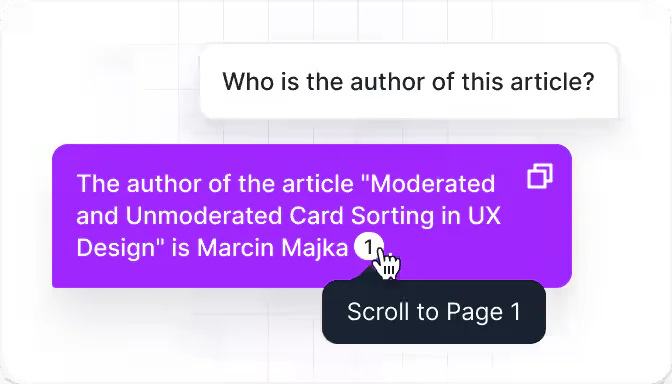 ChatPDF cited sources feature