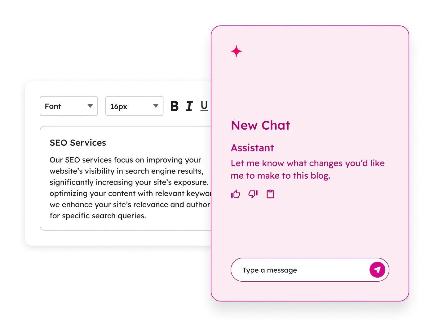 Chatspotai interface demonstrating Branded Content Generation