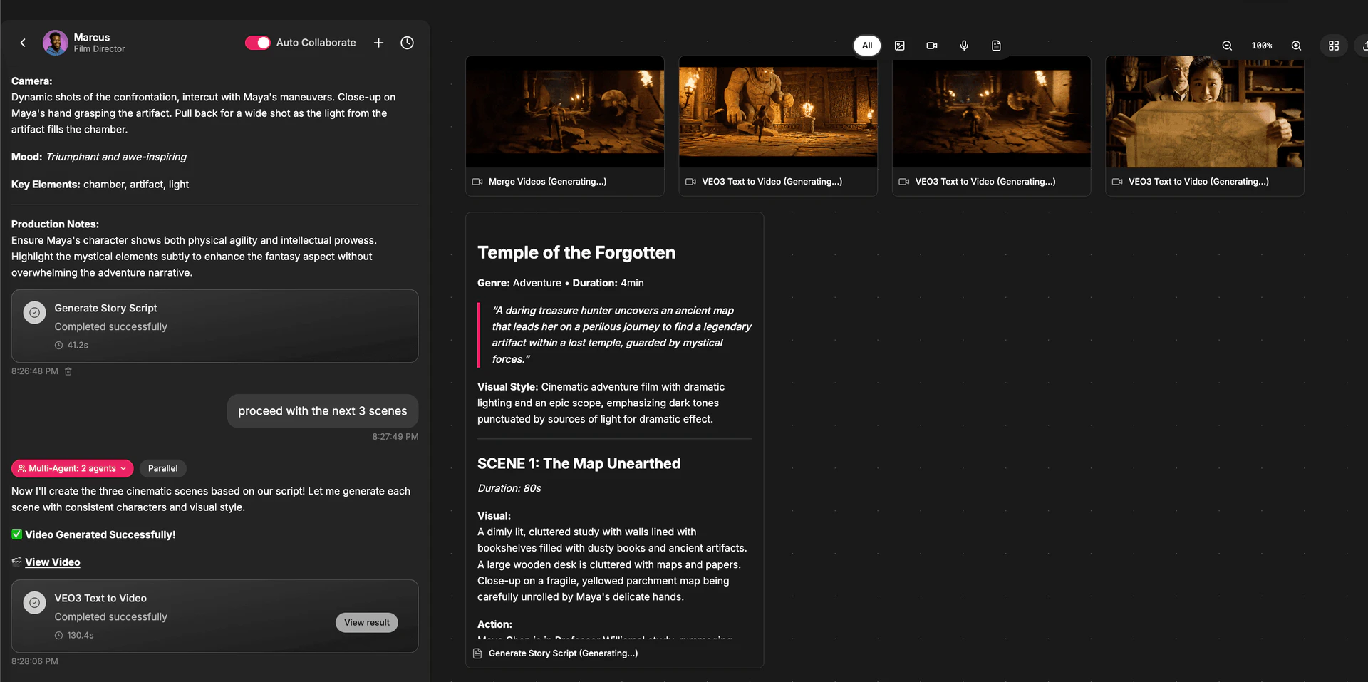 Chraftai agent mode in action