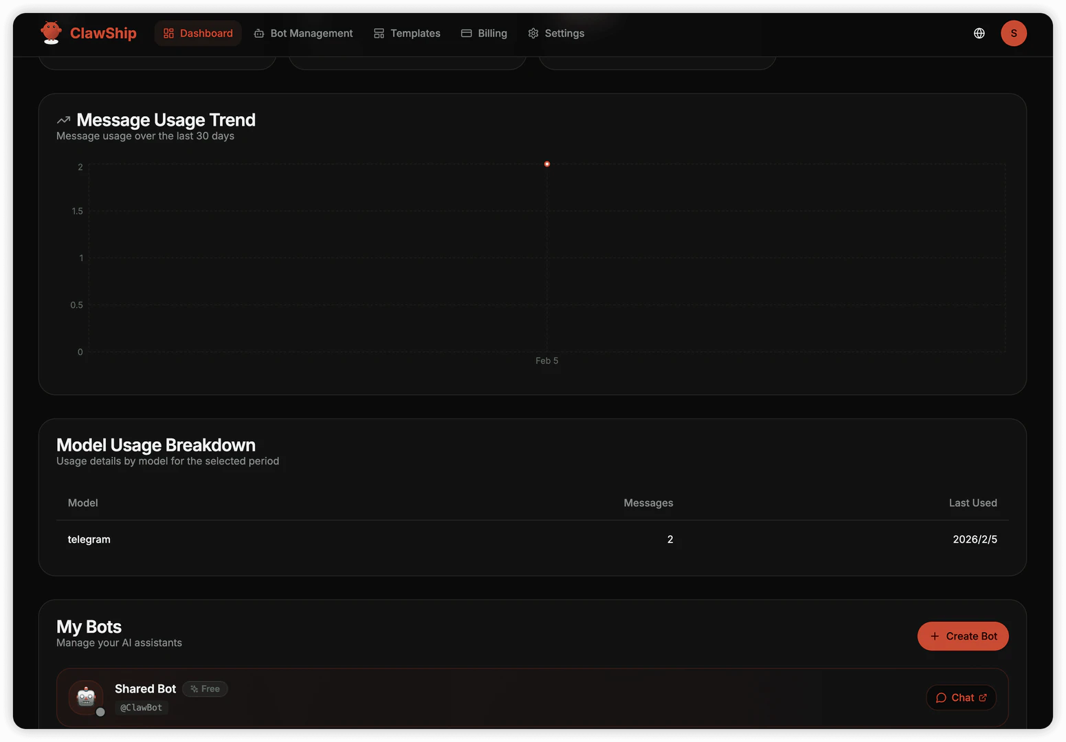 Clawshipai product overview interface