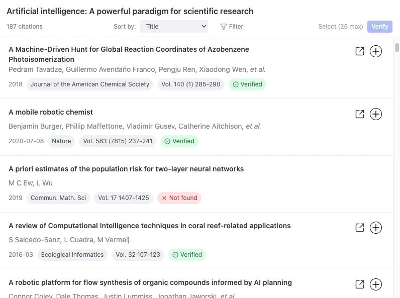 CleviaAI citation verification use case