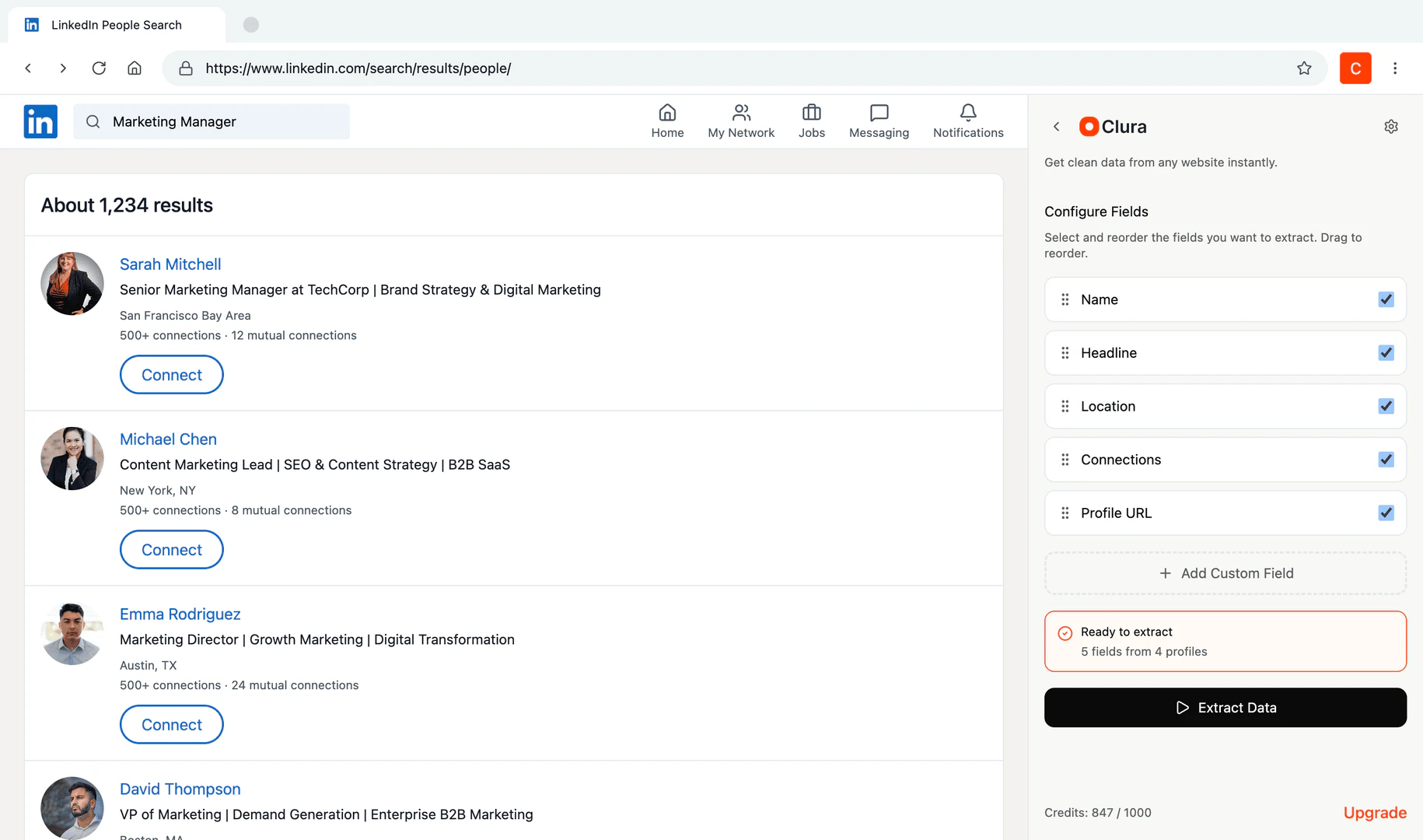 Cluraai operation process screenshot