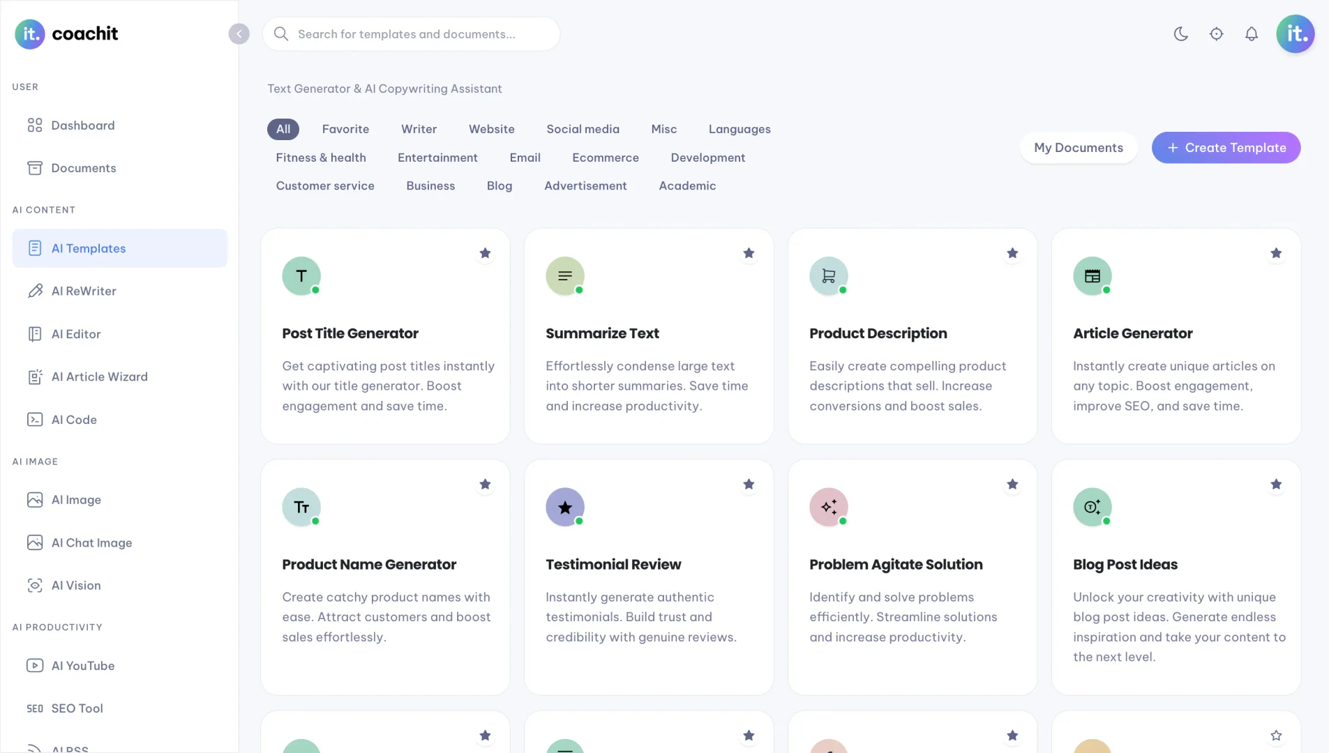 Coachitai product overview interface