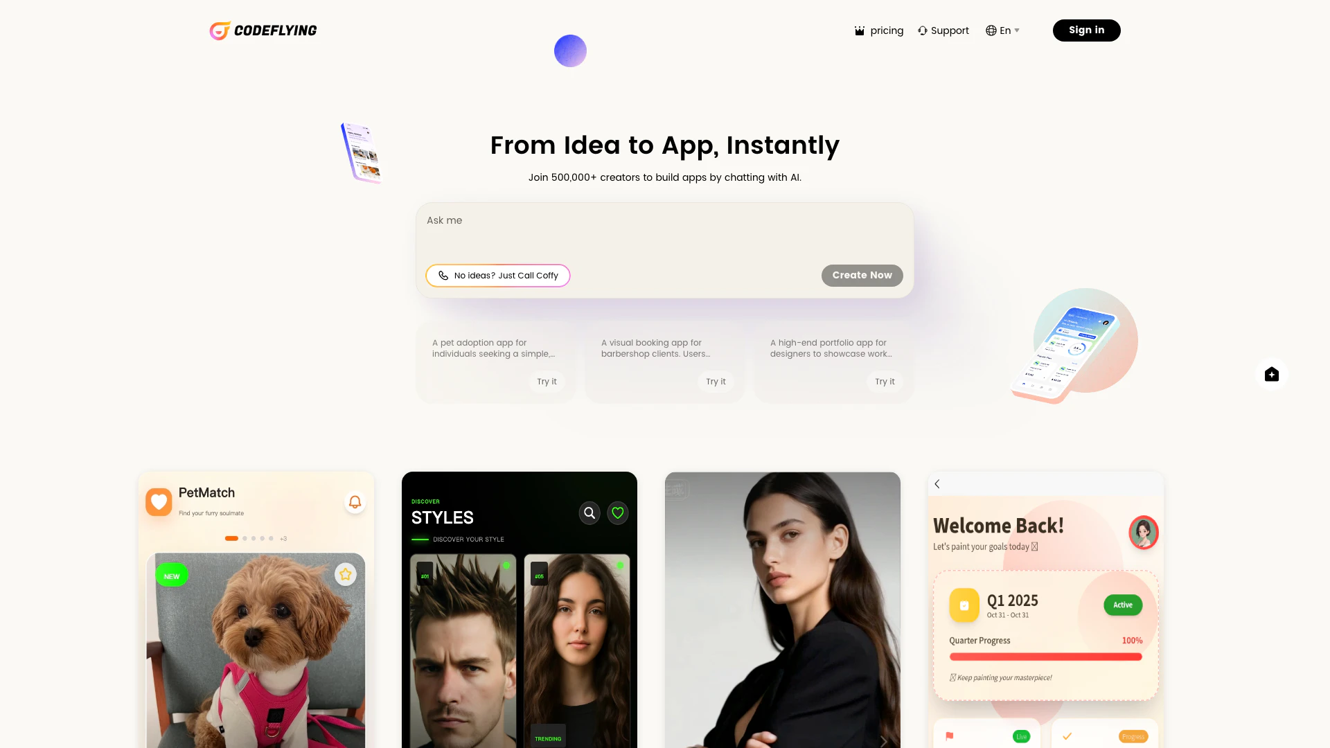 Codeflying screenshot