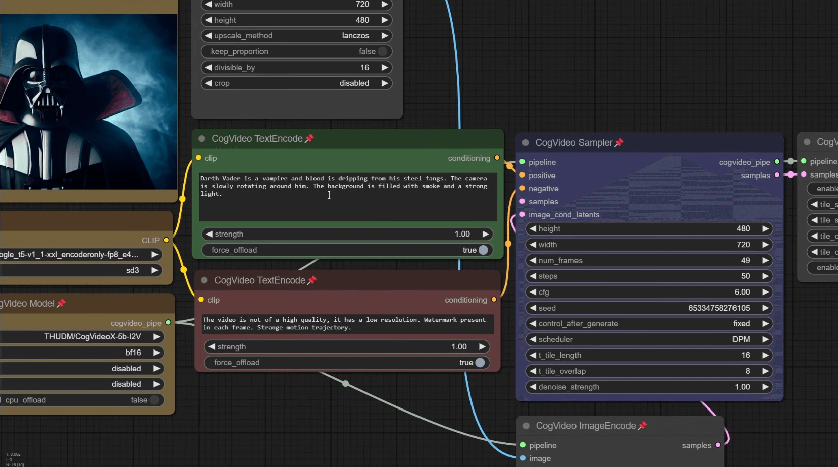 CogVideo video to video enhancement feature