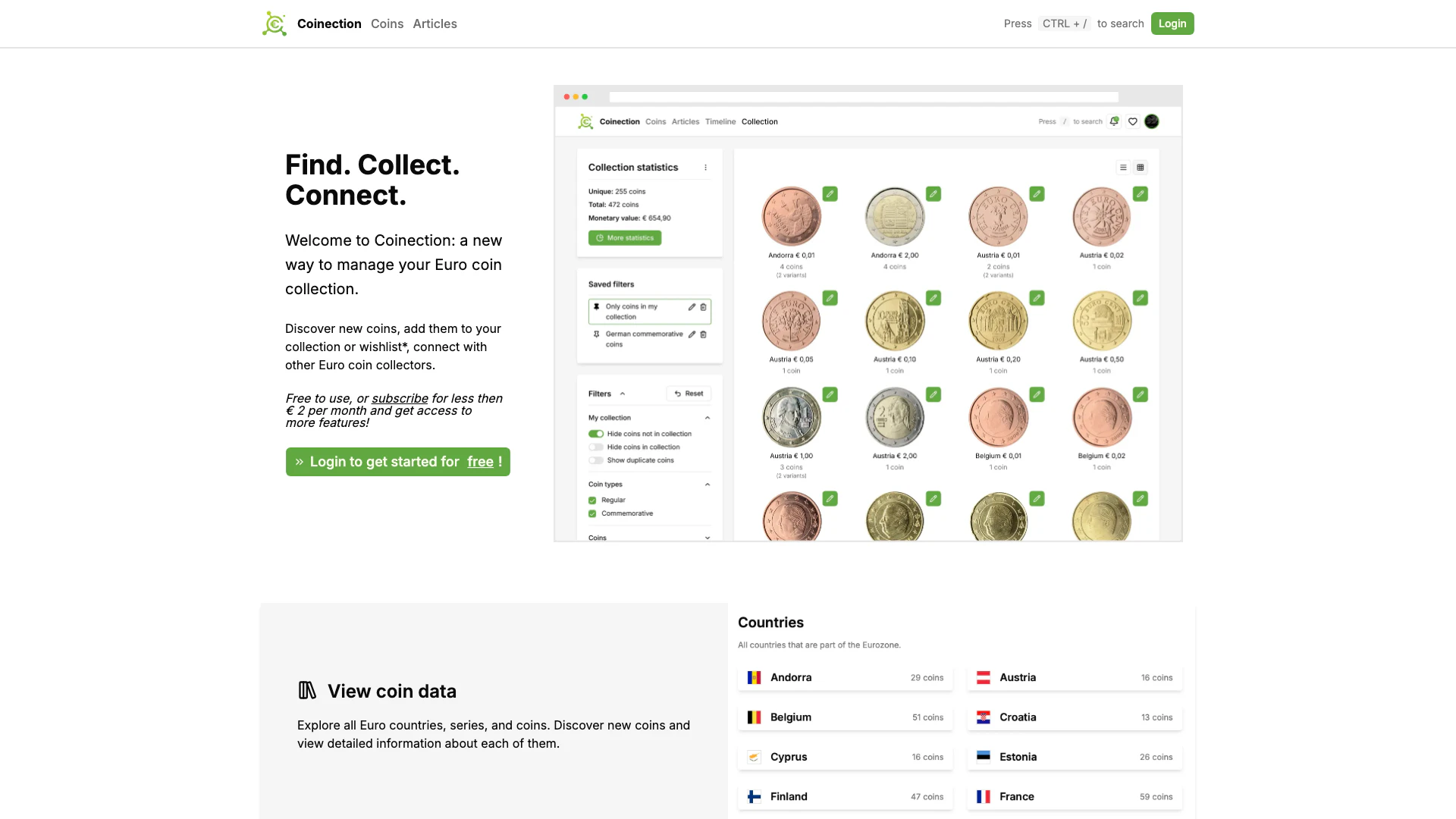 Coinection screenshot