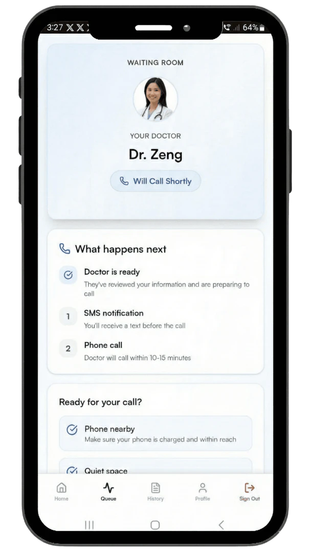 Consultation with AHPRA registered doctor on HeyDoc