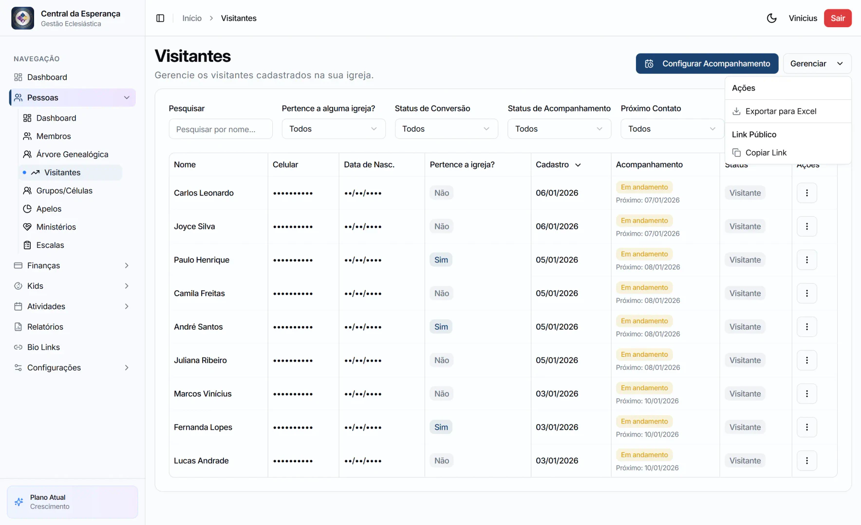 Ecclesiato visitor management feature demonstration