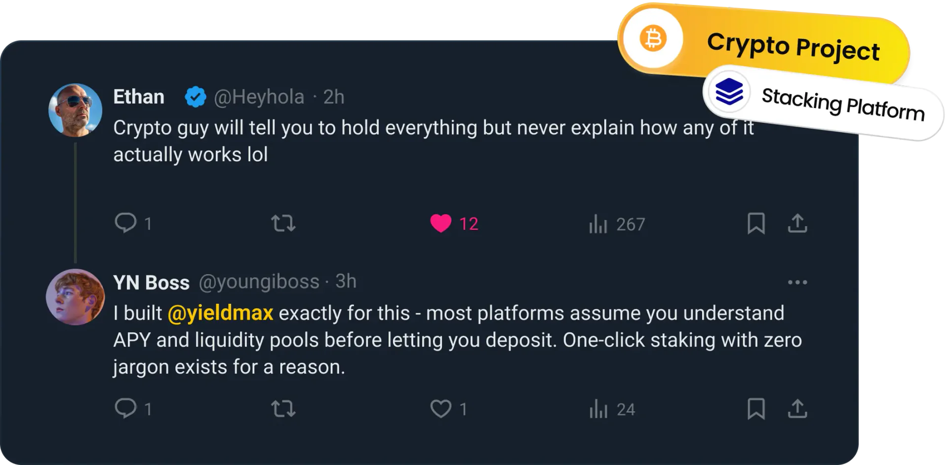 Commentions use case example for crypto projects