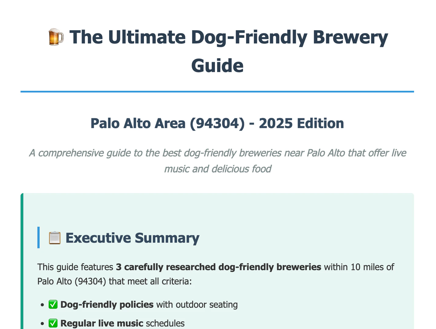 ComputerX dog-friendly brewery search feature